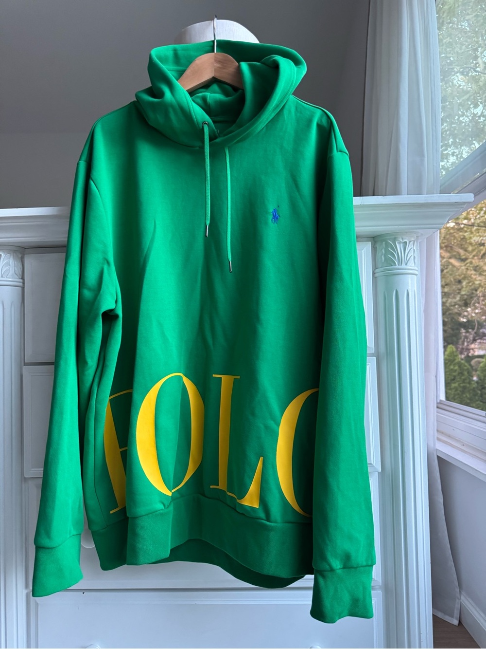 Polo Ralph Lauren Big Pony Logo Green Pullover Hoodie XL